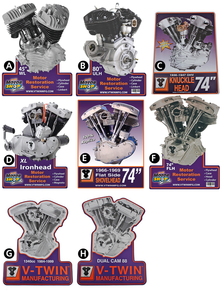 V-Twin Engine Plaques – Helmets