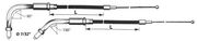 Barnett Clutches & Cables T13 - Throttle and Idle Cable 1996-2006 Sportster – Control Cables & Hydraulic Lines