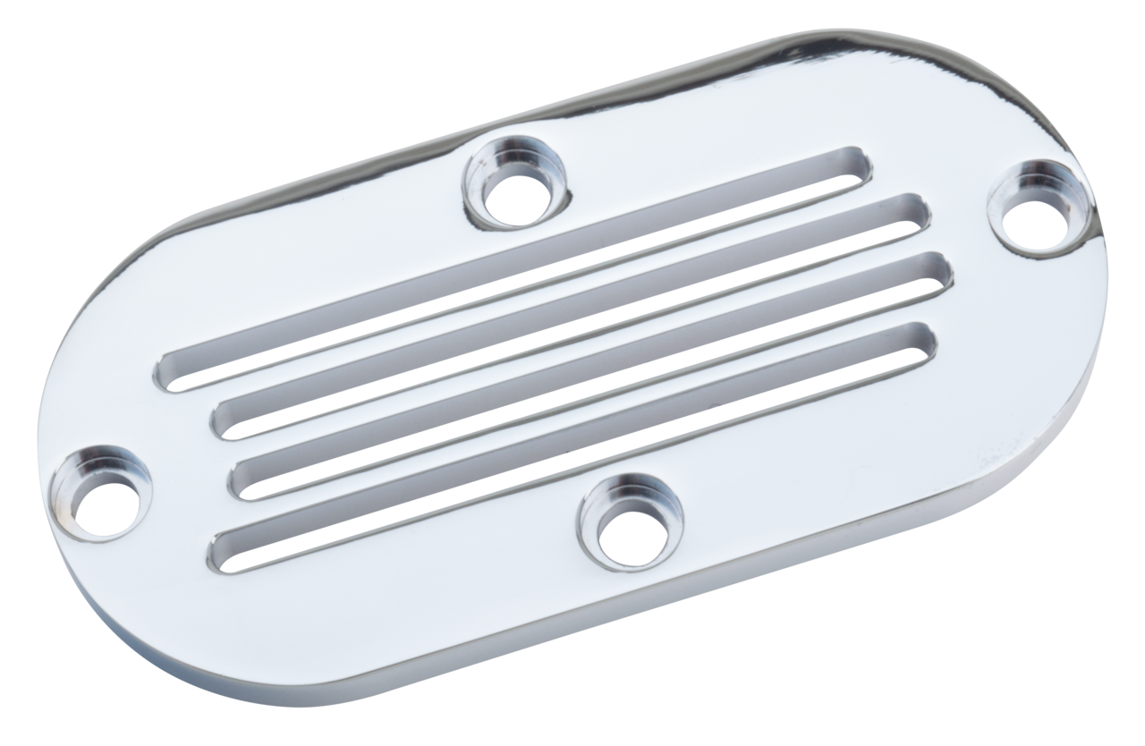 Zodiac Vented Chrome Outer Primaries for Dyna and Softail – Primary & Clutch