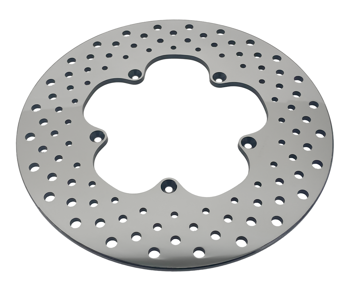 Zodiac Polished and Drilled Stainless Steel Disc Brake Rotors