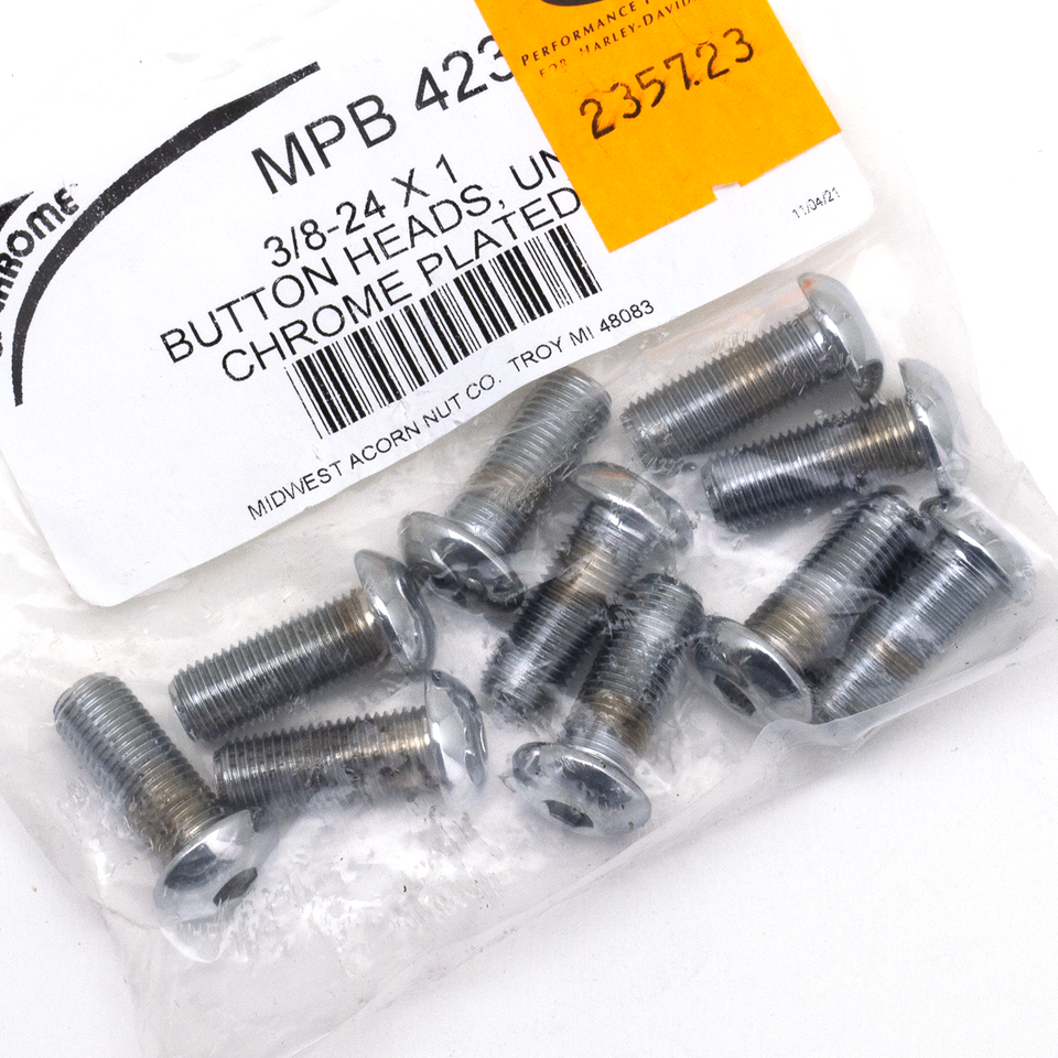 Midwest Acorn Nut Company Chrome Plated Button Head Allen Screws Assortment – Hardware