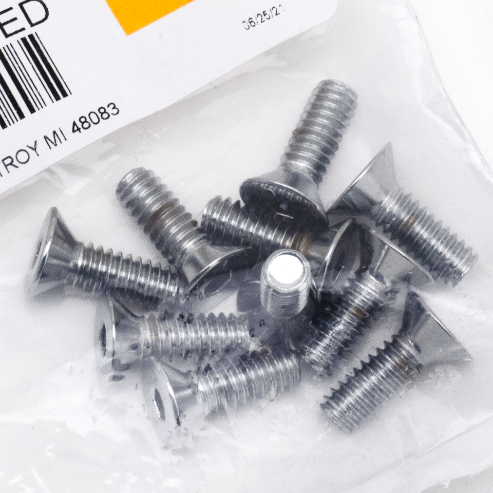 Midwest Acorn Nut Company Chrome Plated Counter Sunk Flat Head Socket Screws – Hardware