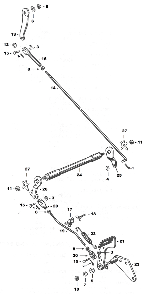 Colony Rear Brake Control Parts for 1936-1957 Big Twin – Foot Control