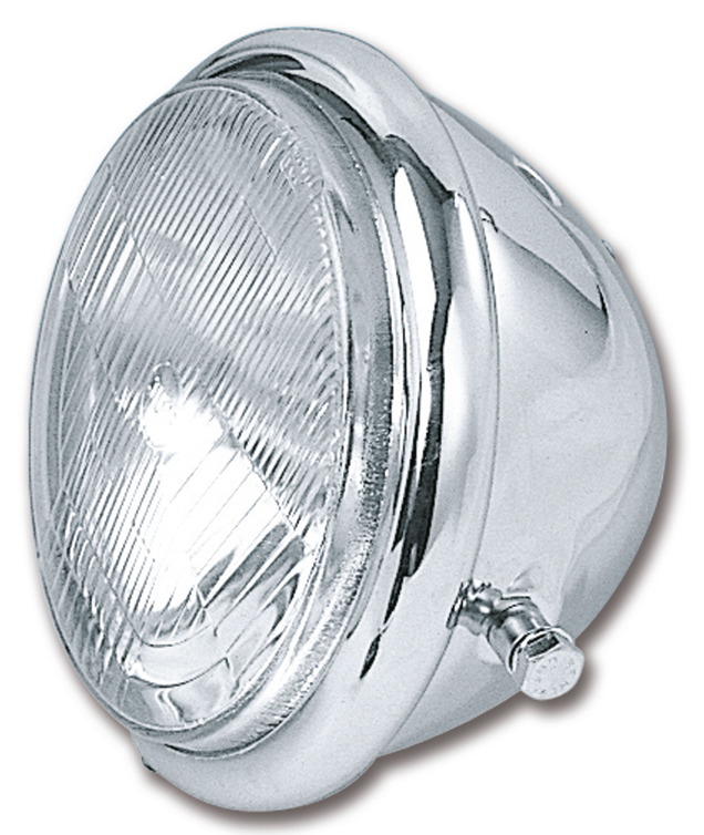 Zodiac 5 1/2" Chrome Bates Style Headlights – Electric & Light