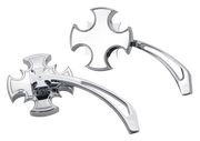 Zodiac Cross Blade Mirror Set with Cut-Out Arm – Handlebar