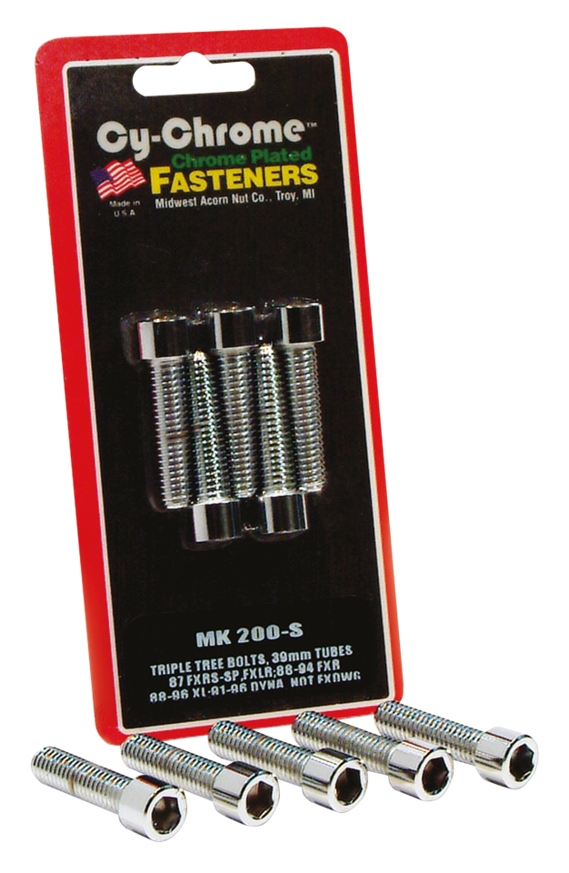 Midwest Acorn Nut Company Allen Head Chrome Triple Tree Pinch Bolts – Front Forks