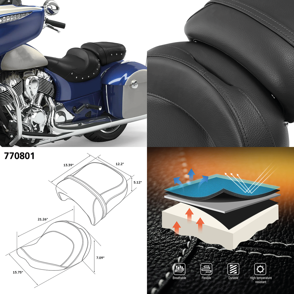 C.c. Rider 2-UP Seat for Big Inch Indian