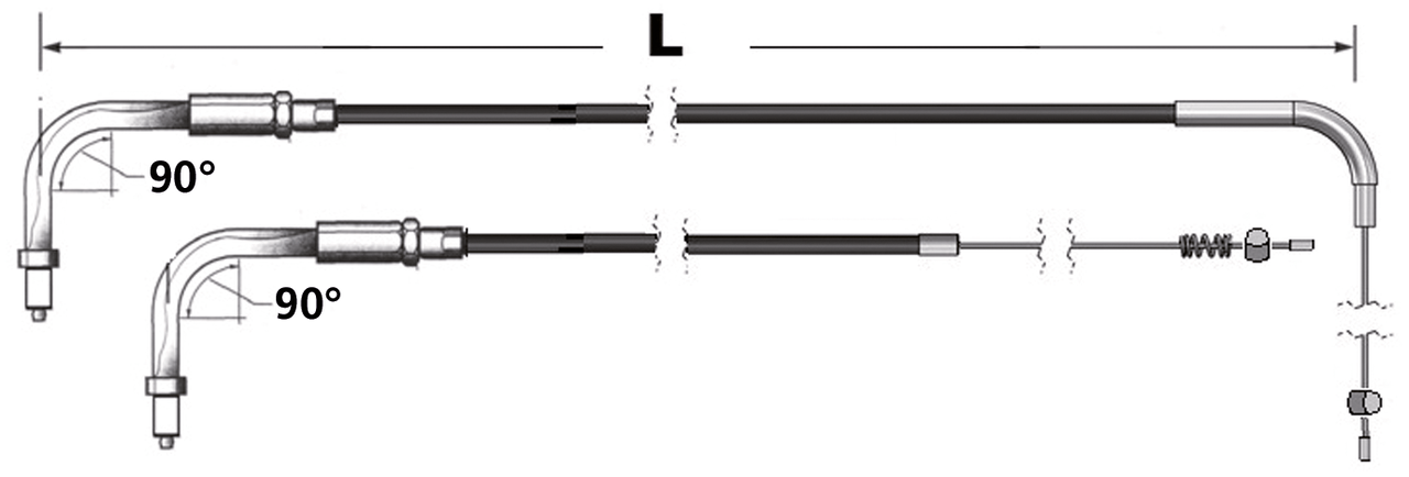 Barnett Clutches & Cables Throttle and Idle Cables for Use with Early Mikuni Hsr Carburetor and 1996 to Present Snap-In Style Throttle Grip – Control Cables & Hydraulic Lines
