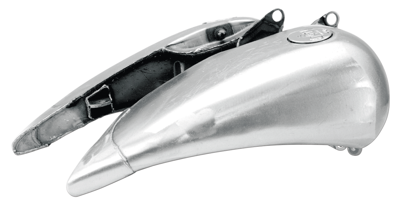Zodiac 4" Stretched Steel Flat-Side Gas Tank for Softail – Gas- & Oil Tank