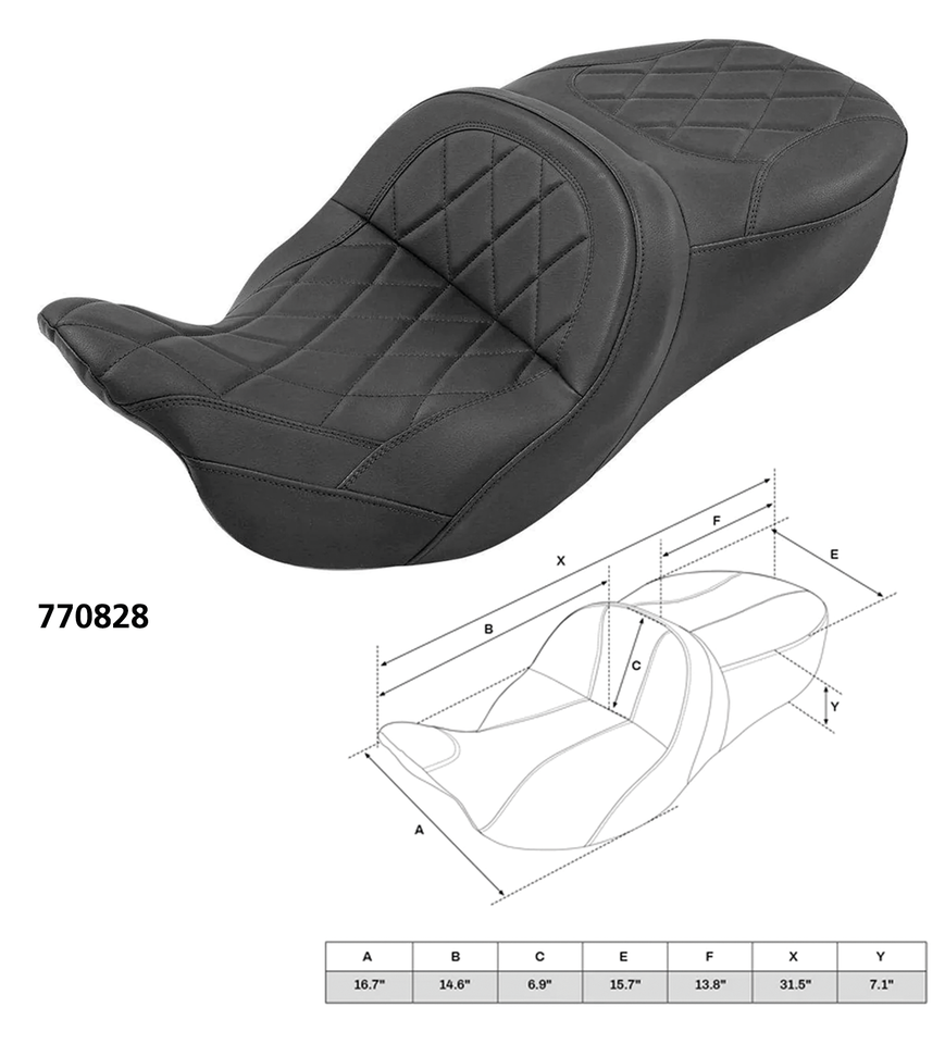 C.c. Rider Sunriser 2-UP Seats for Touring