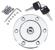 Zodiac Chrome Plated Aero-Style Aluminum Gas Caps – Gas- & Oil Tank
