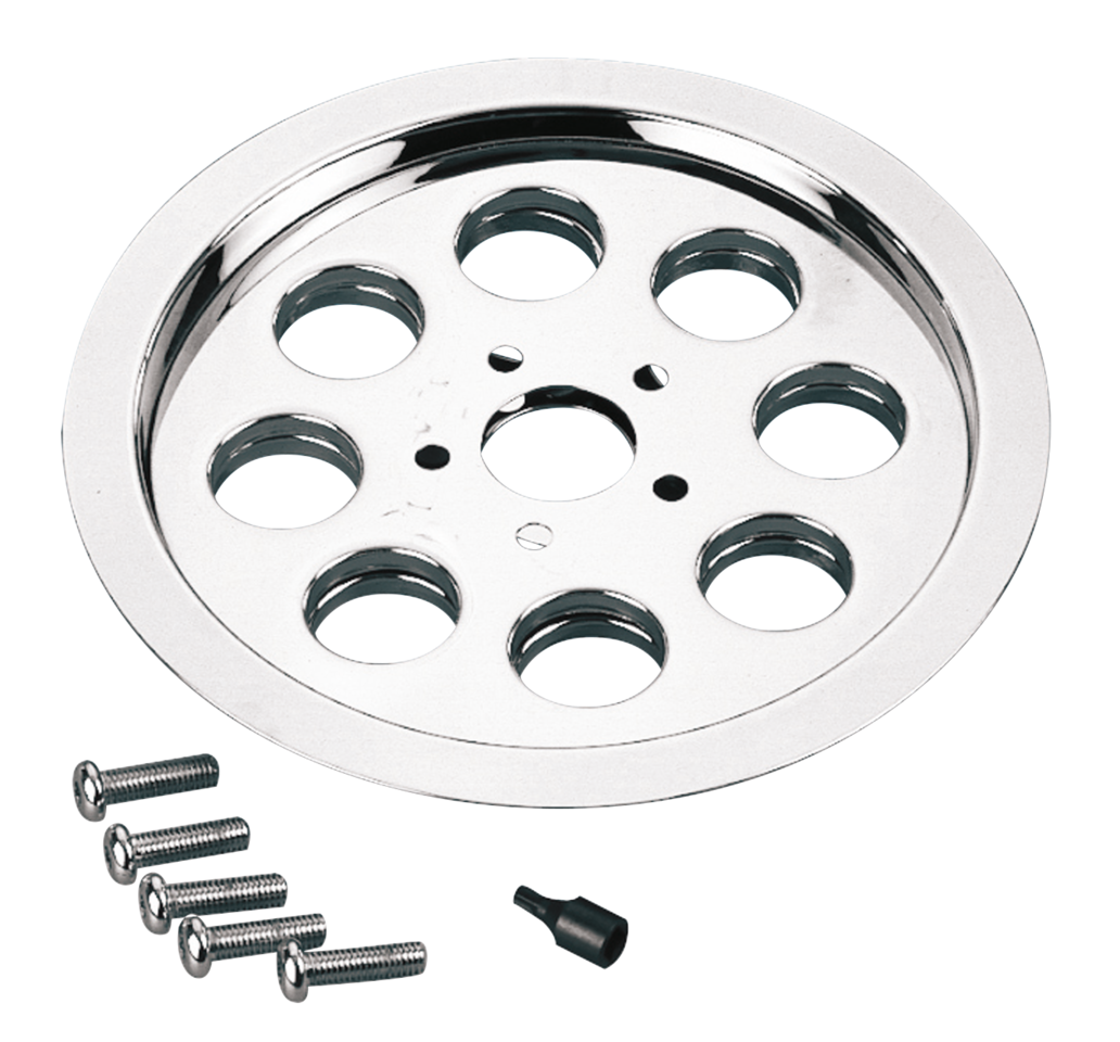 Zodiac Chrome 8-HOLE Rear Wheel Belt Pulley Inserts – Final Drive