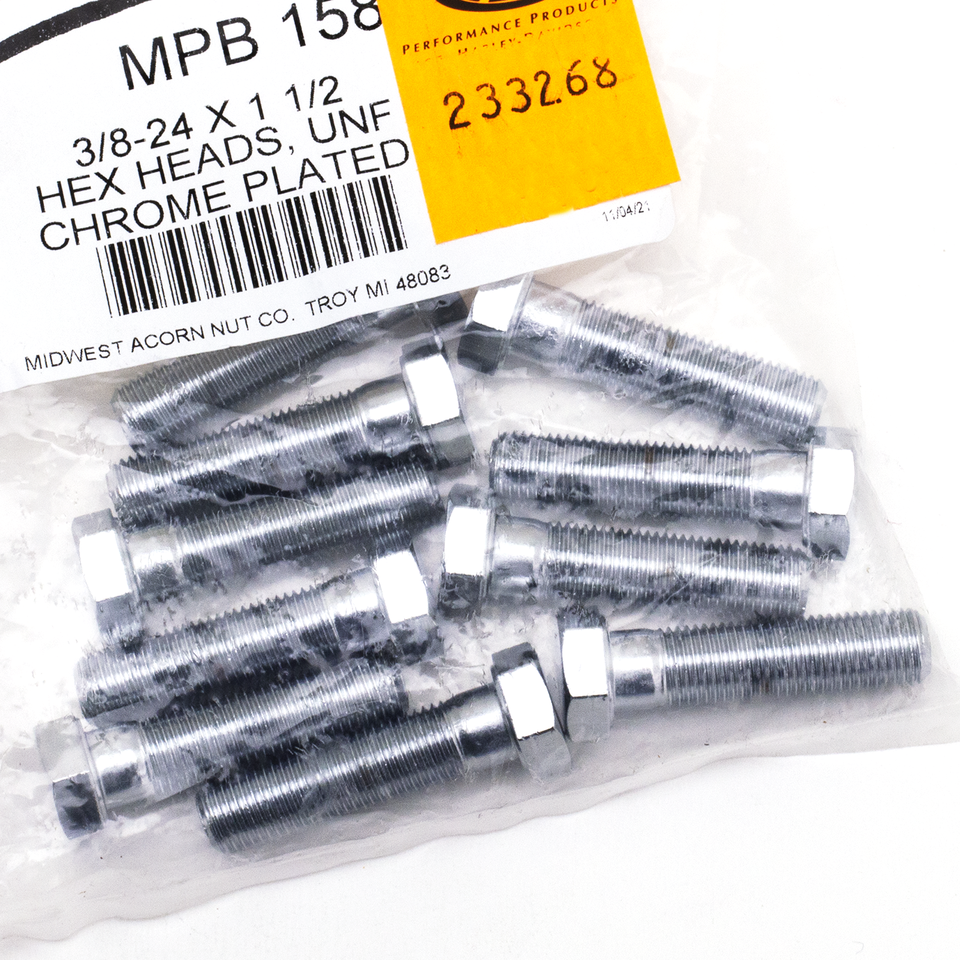 Midwest Acorn Nut Company Chrome Plated Hex Head Cap Screws Assortment – Hardware