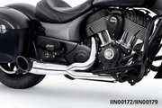 Freedom Performance Exhaust Shorty Turn Out Slash Cut 2-INTO-1 for Indian Powerplus & Thunderstroke