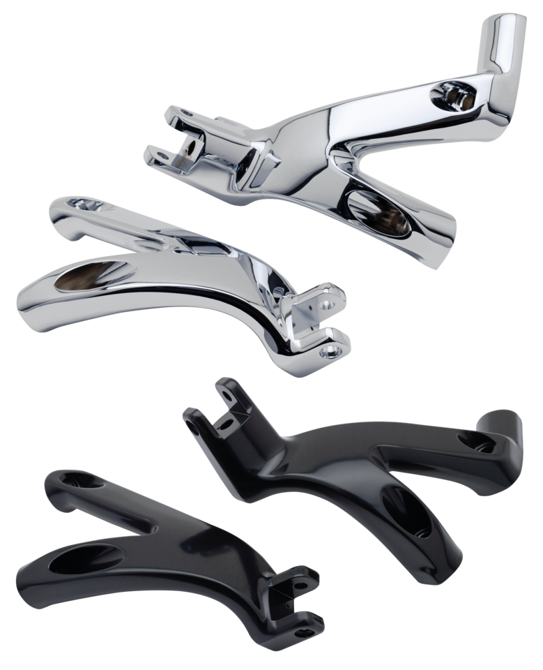 Zodiac Floorboard to Foot Peg Conversion Brackets for Milwaukee Eight Softail – Foot Control