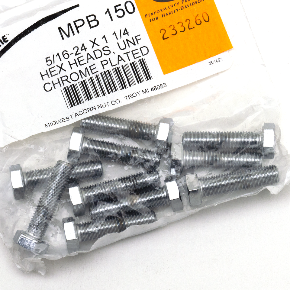 Midwest Acorn Nut Company Chrome Plated Hex Head Cap Screws Assortment – Hardware