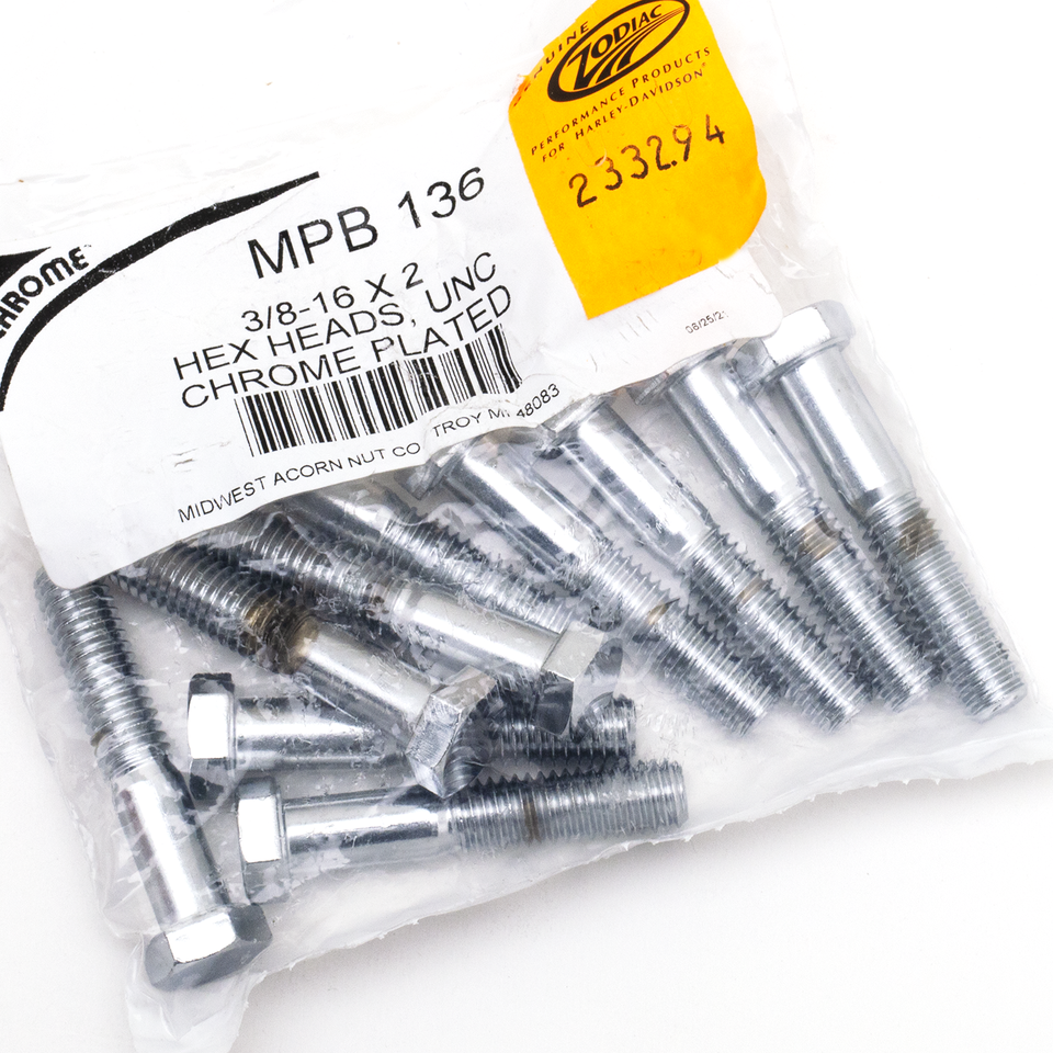 Midwest Acorn Nut Company Chrome Plated Hex Head Cap Screws Assortment – Hardware