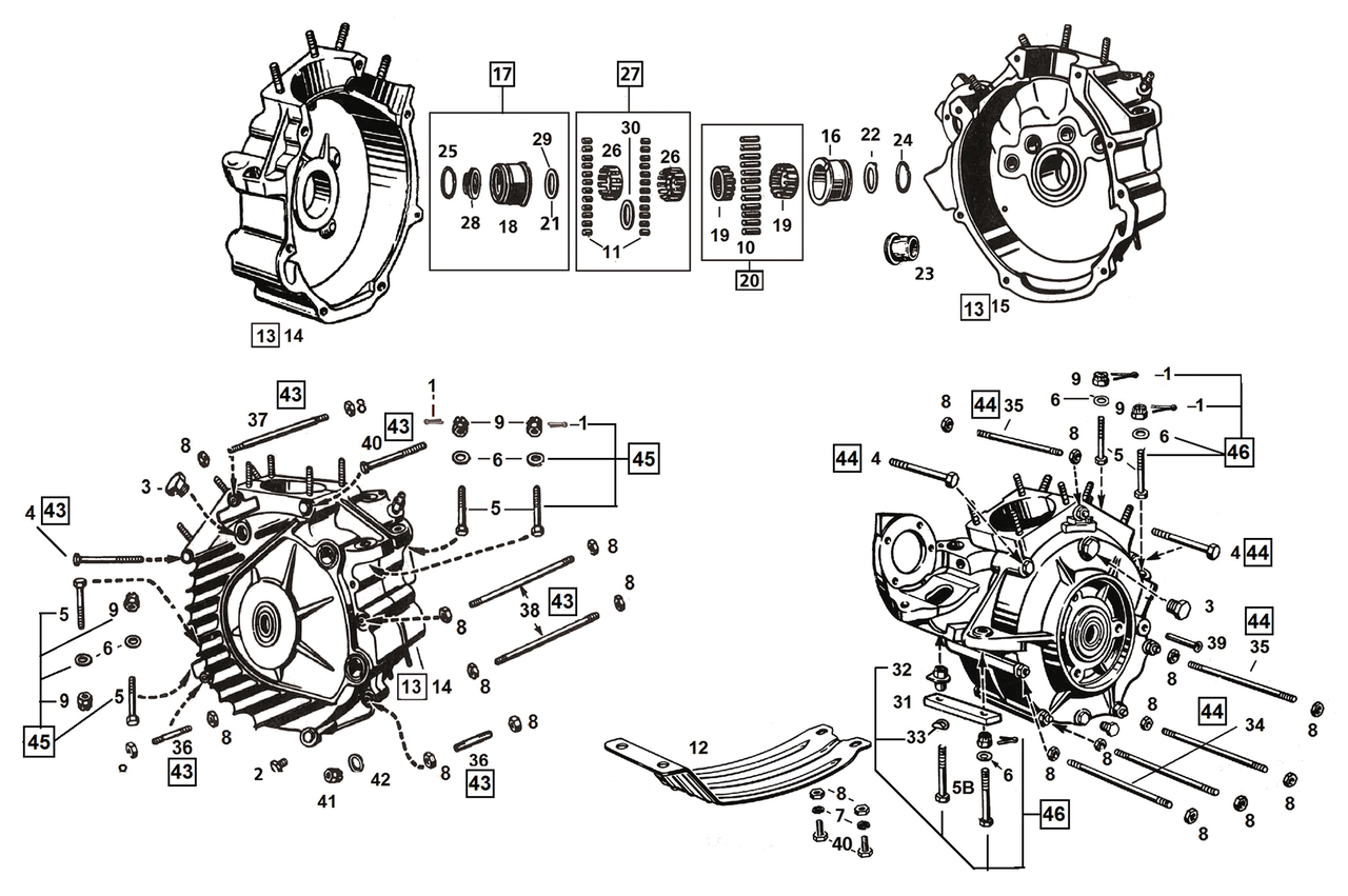 Eastern MC Parts Lower End 45CI & Big Twin Side Valve Models – Engine