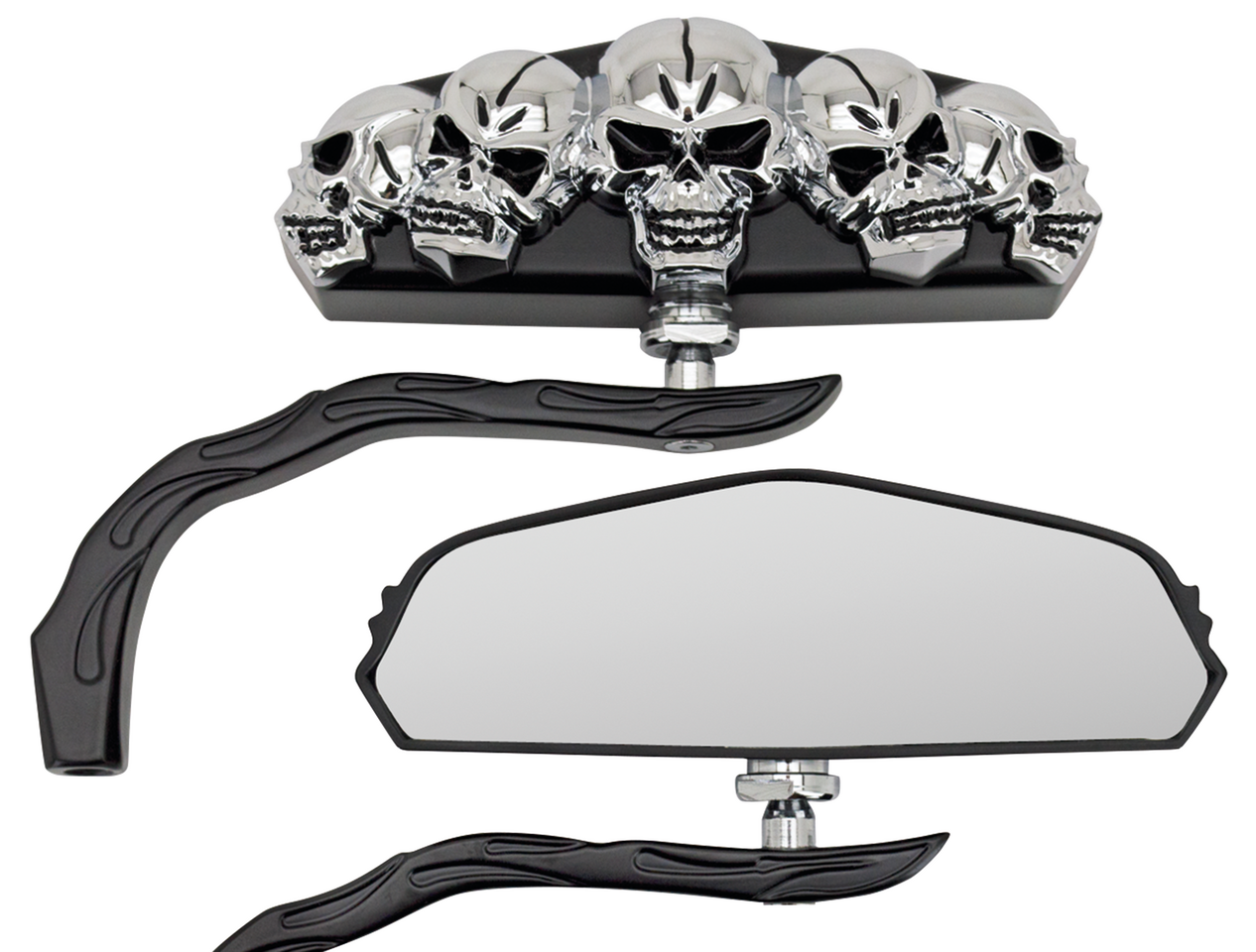 Zodiac Genuine Zodiac Skull-Vision Mirrors – Handlebar