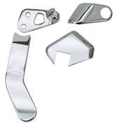 Zodiac Chrome Passenger Peg Bracket Cover Set for Dyna Glide