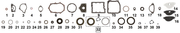 V-Twin Transmission Gasket & Seals for 4 Speed Big Twin 1936-1986