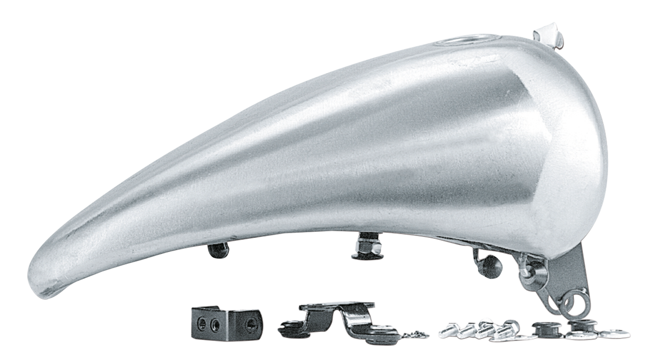One Piece 2" Stretched Steel Gas Tank for Softail with Dash Mount – Gas- & Oil Tank
