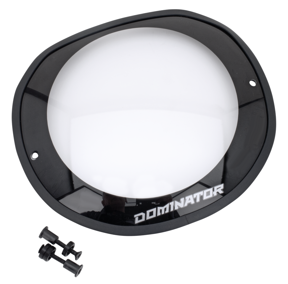 Dominator Headlight Trim and Lens Cover for FXLRST Fairing – Windshield
