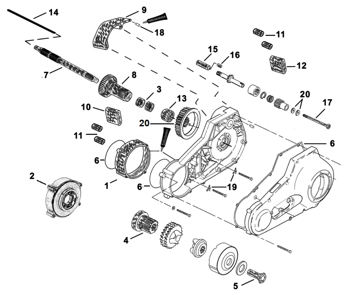 Zodiac Primary Offset Parts – Primary & Clutch