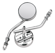 Zodiac Die-Cast Round Mirror with Steel Stem – Handlebar