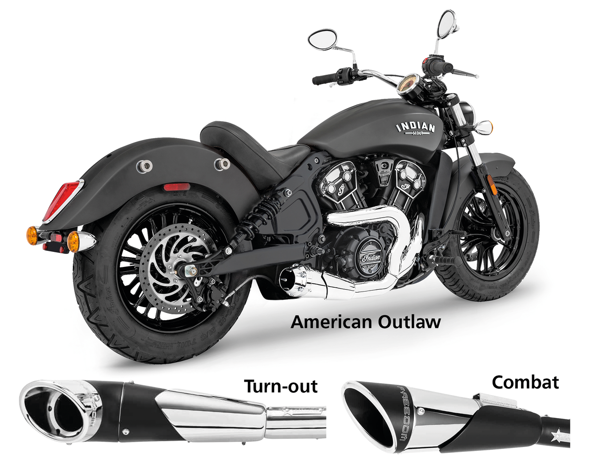 Freedom Performance Exhaust Shorty 2-INTO-1 for Indian Scout