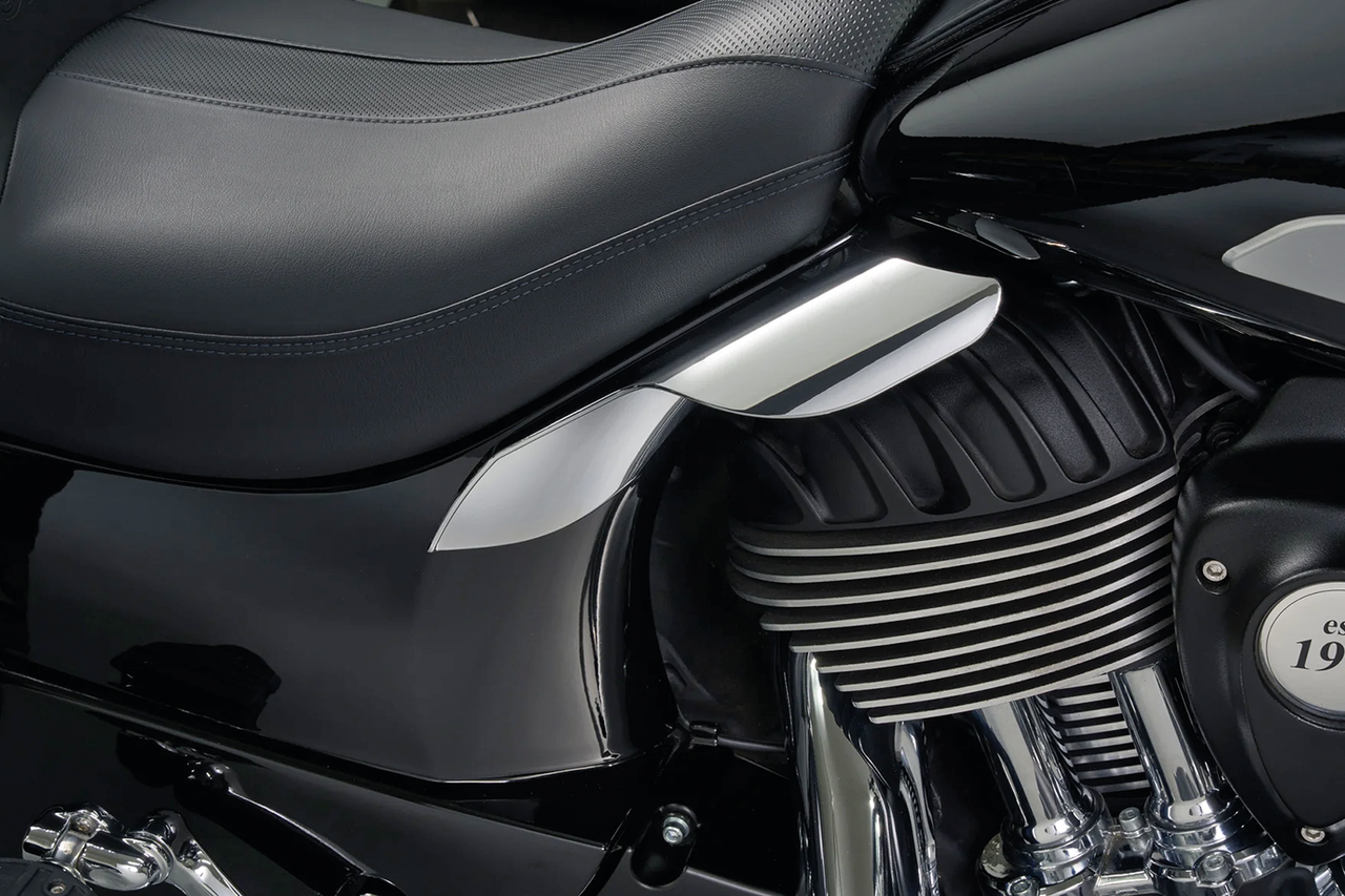 Ciro 3D Under Seat Mounted Heat Deflectors for Indian – Frame & Rear Suspension