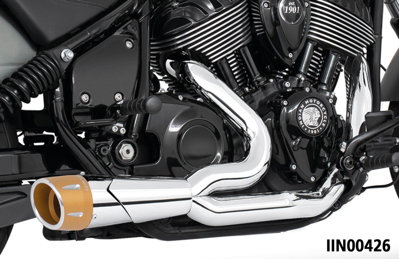 Freedom Performance Exhaust Combat Fluted 2-INTO-1 for Indian Powerplus & Thunderstroke