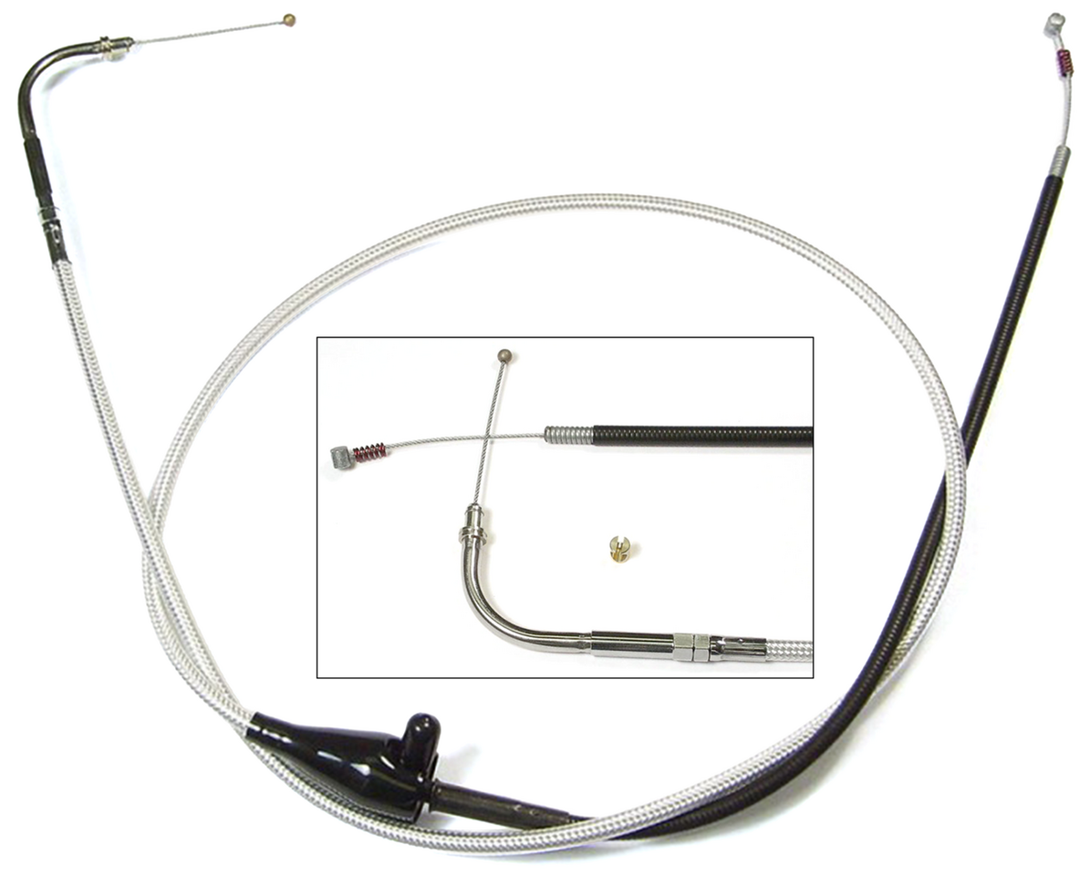 Magnum Shielding T04 - Throttle & Idle Cable 1996-2015 Softail, 1996-2017 Dyna, 1996-2001 Carburetor Equipped Touring & 2007 to Present Sportster – Control Cables & Hydraulic Lines