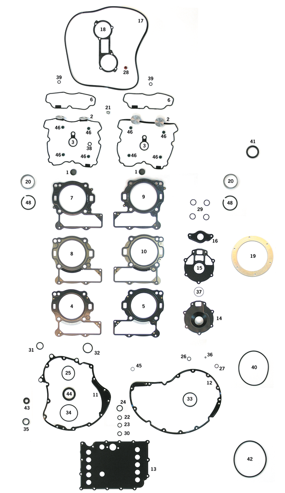 Eastern MC Parts Gasket Kits, Gaskets, Seals and O-Rings for V-Rod – Gasket & Seals
