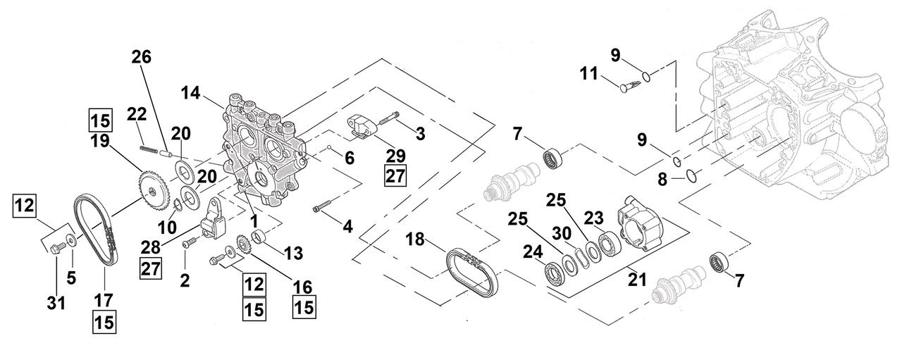 Feuling Cam Chain Parts for Late Twin Cam – Engine