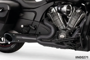 Freedom Performance Exhaust Shorty Turn Out Slash Cut 2-INTO-1 for Indian Powerplus & Thunderstroke