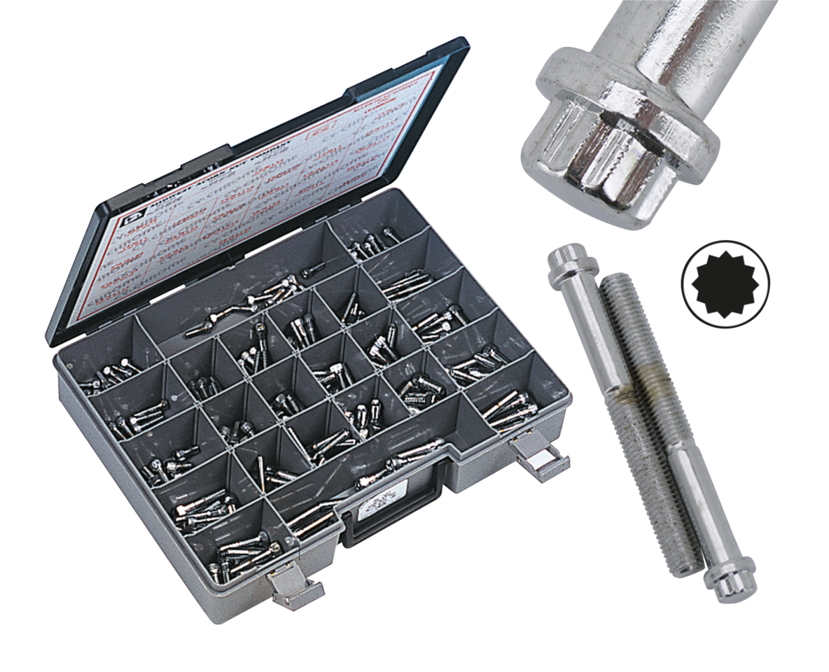 Midwest Acorn Nut Company Chrome Plated 12 Point Bolt Assortment Tray – Hardware