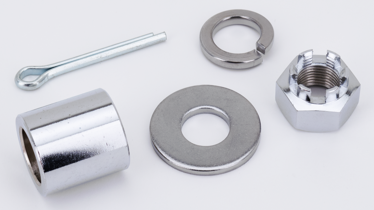 Zodiac Chrome Plated Front and Rear Axles – Wheel & Tire