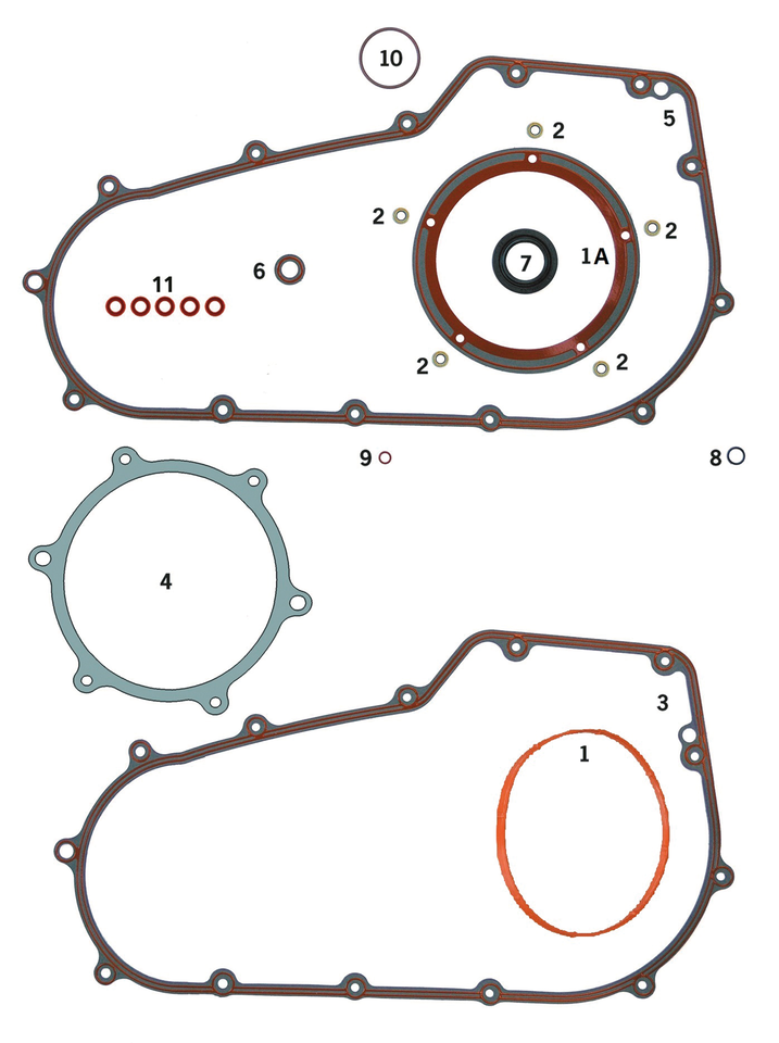 James Gaskets Gaskets, O-Rings and Seals for Primary on 6-SPEED Twin Cam 2006-2017 – Gasket & Seals