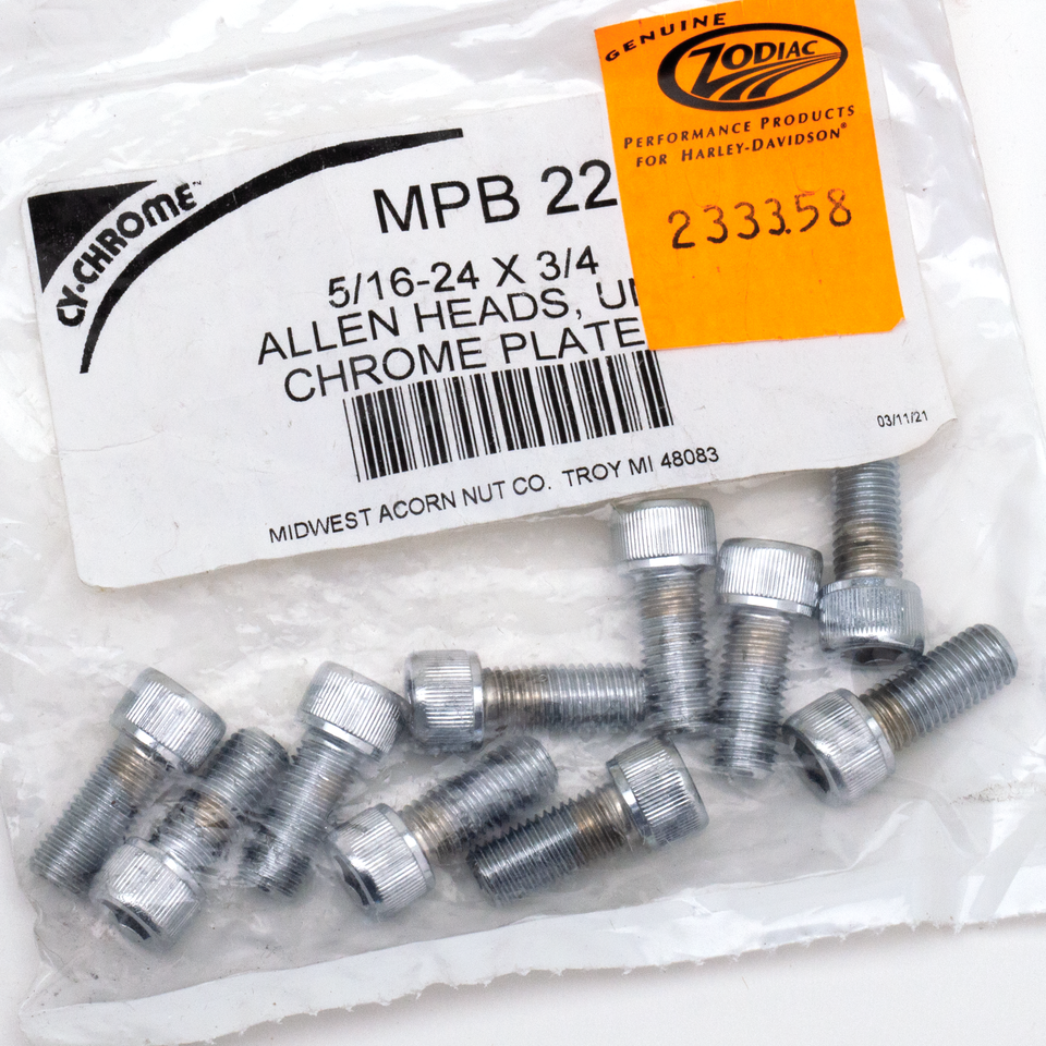Midwest Acorn Nut Company Chrome Plated Allen Head Screws Assortment Knurled – Hardware