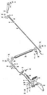 Colony Rear Brake Control Parts for 1936-1957 Big Twin – Foot Control