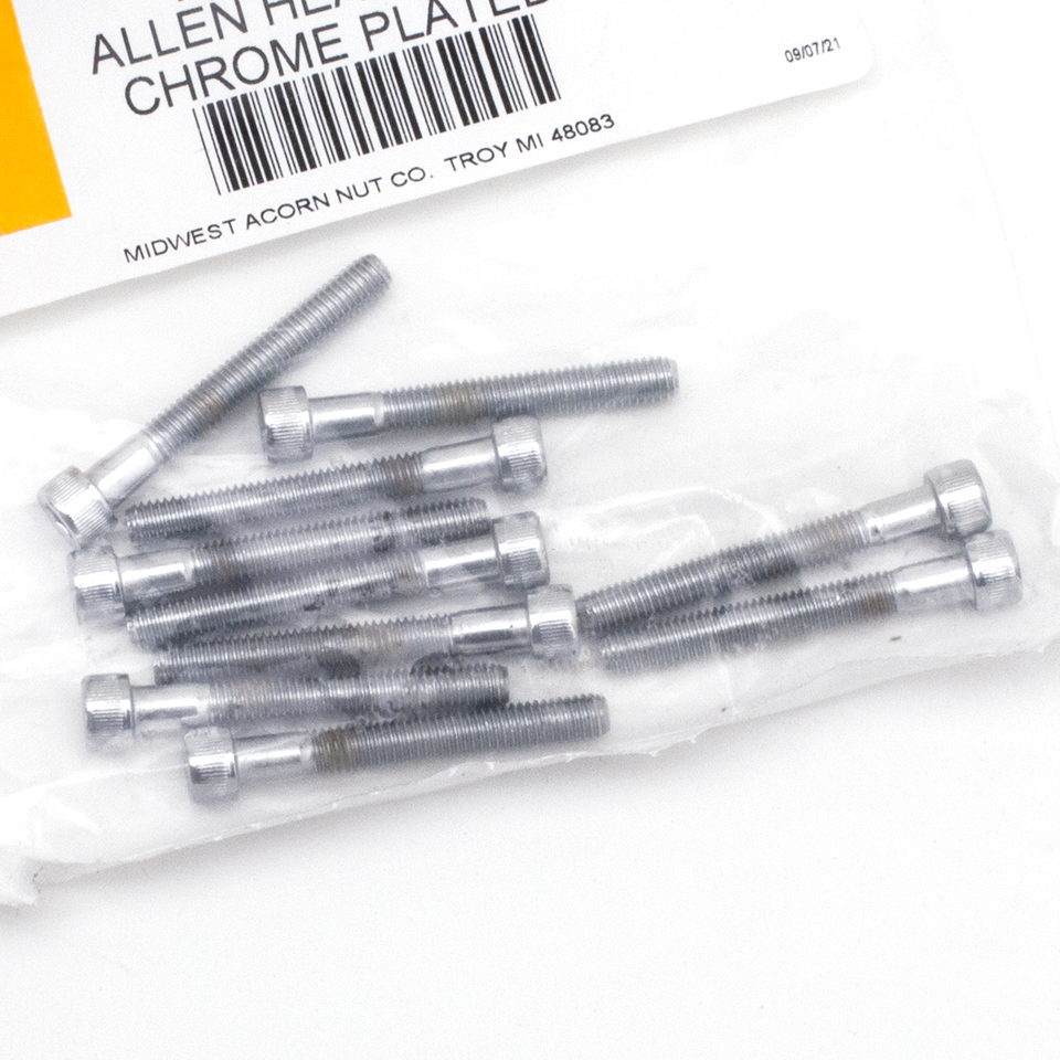 Midwest Acorn Nut Company Chrome Plated Allen Head Screws Assortment – Hardware