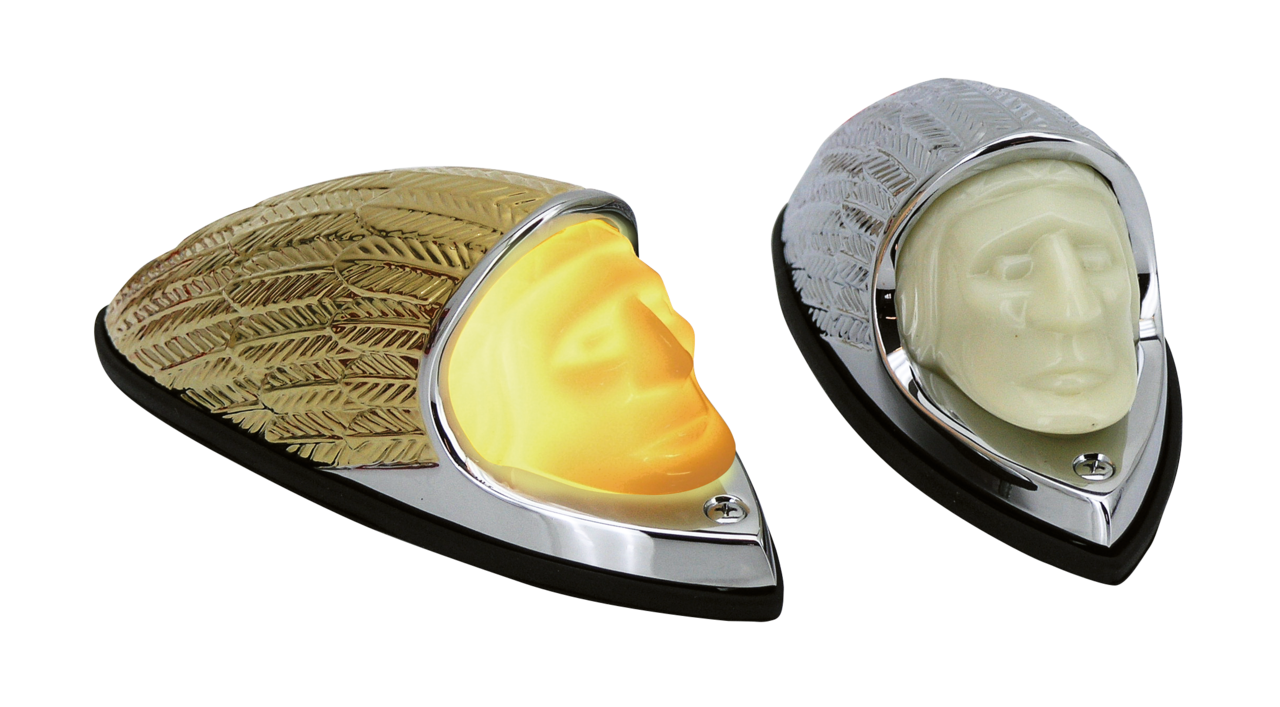 Zodiac Indian Head Lighted Fender Ornaments – Fender & Struts