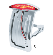 Zodiac Side Mount & Fender Mount License Plate Brackets with LED Taillights – Electric & Light