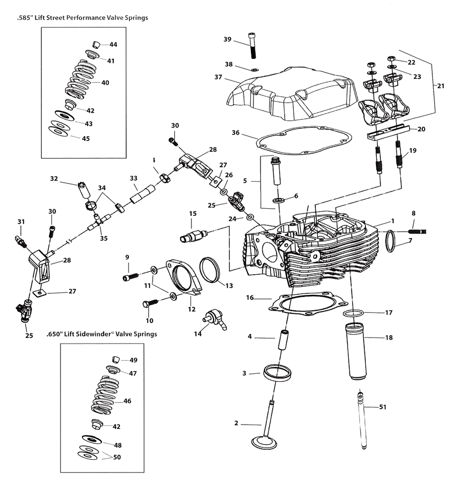 S&S Cycle Cylinder Heads & Parts for X-Wedge Engines – X-Wedge parts