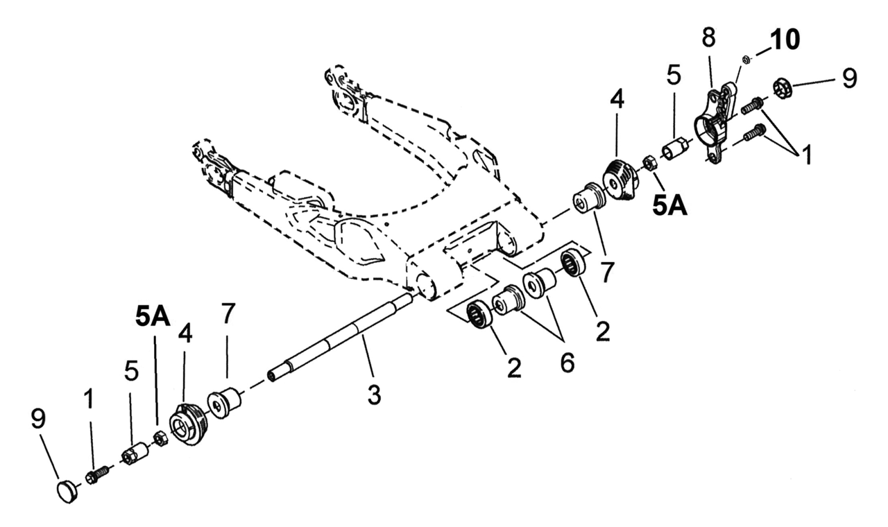 Eastern MC Parts Swingarm Parts for Touring 2002-2008 – Frame & Rear Suspension