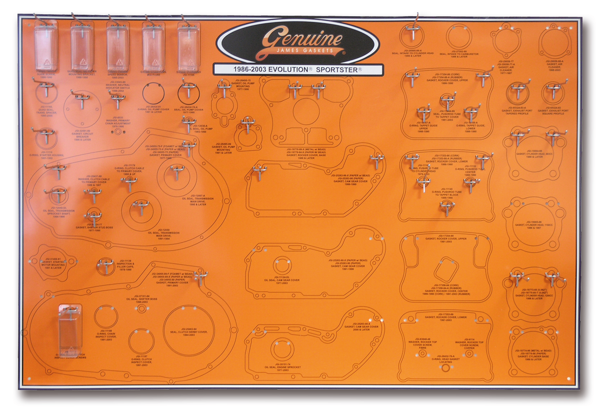 James Gasket Display Boards – Helmets