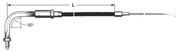 Barnett Clutches & Cables T01 - Throttle Cable 1971-1980 Big Twin & 1970-1980 Sportster – Control Cables & Hydraulic Lines