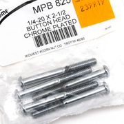 Midwest Acorn Nut Company Assortment Tray of Chrome Plated Larger Button Head Allen Screws – Hardware