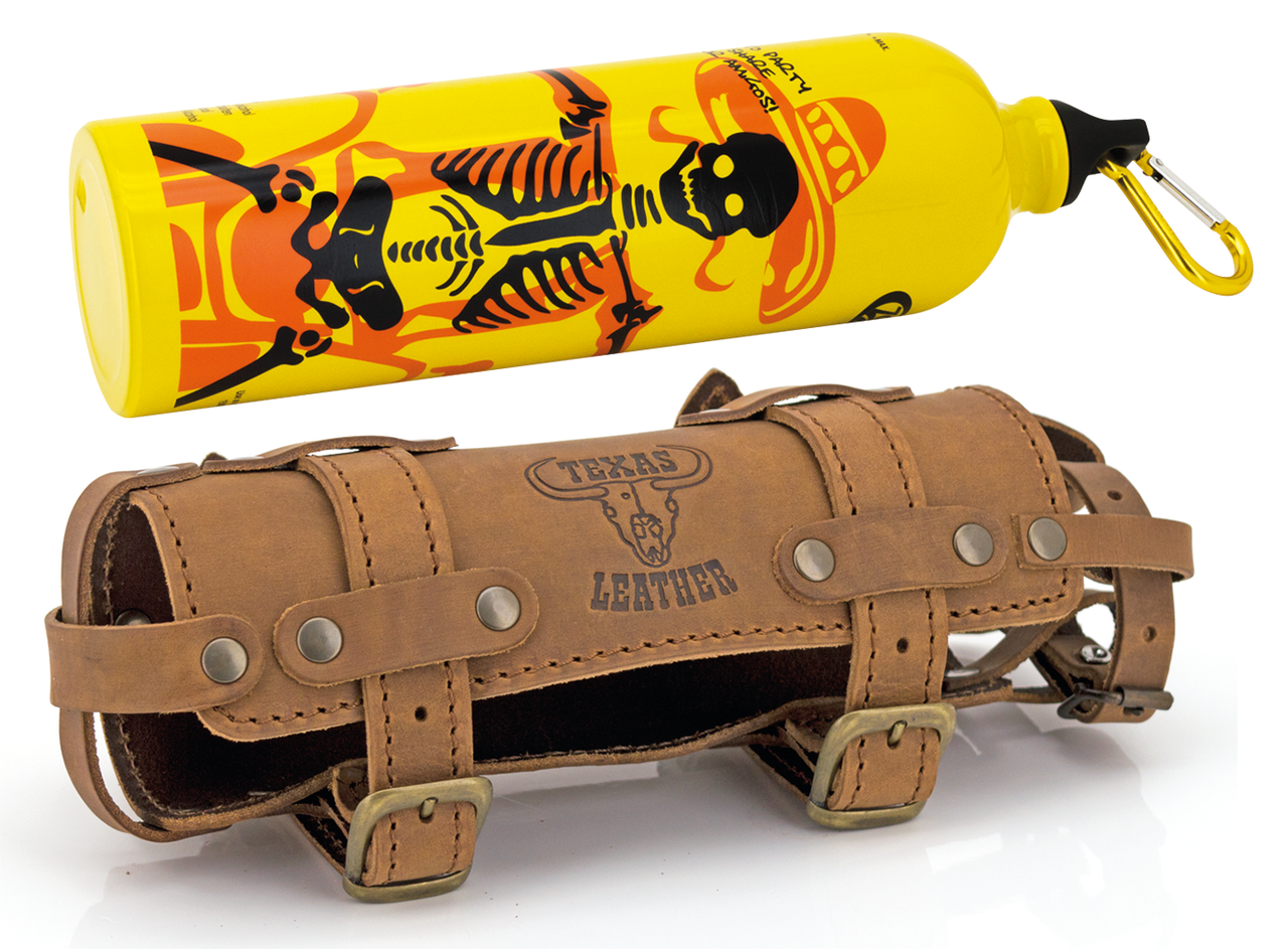 Texas Leather Zodiac "bidón De Chuchaqui" Hangover Drink Bottle – Helmets
